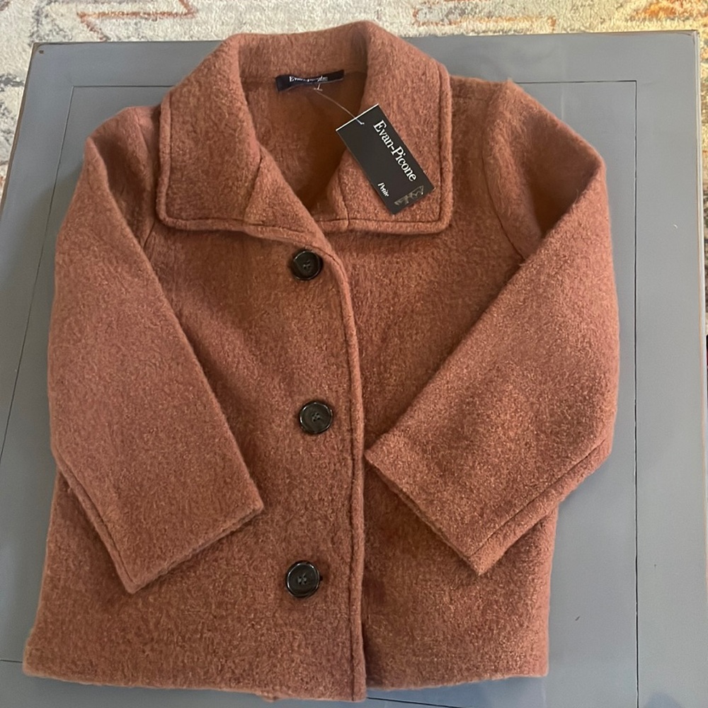 Evan-Picone 100% Wool NWT Brown Petite Jacket